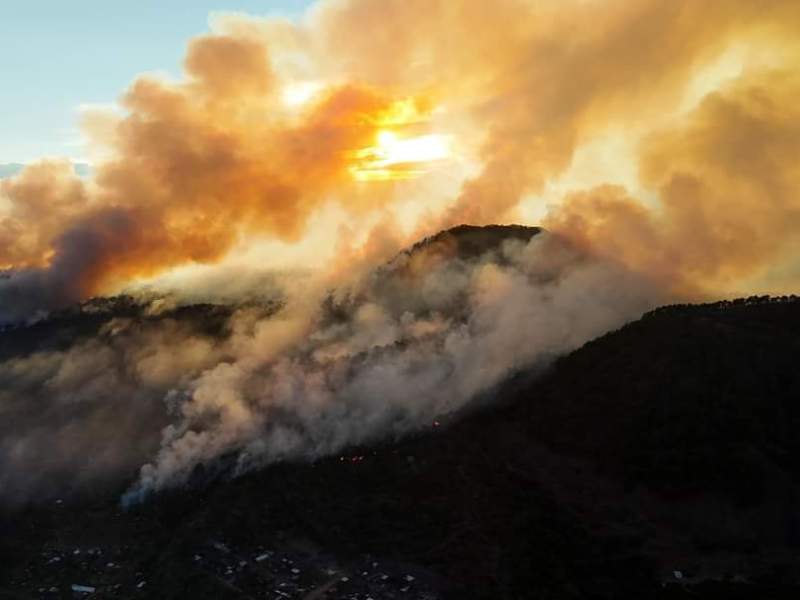 Incendio provocado en el Parque Nacional de Uruapan se&nbsp;expande